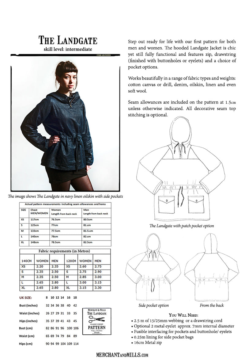 Merchant & Mills landgate jacket pattern
