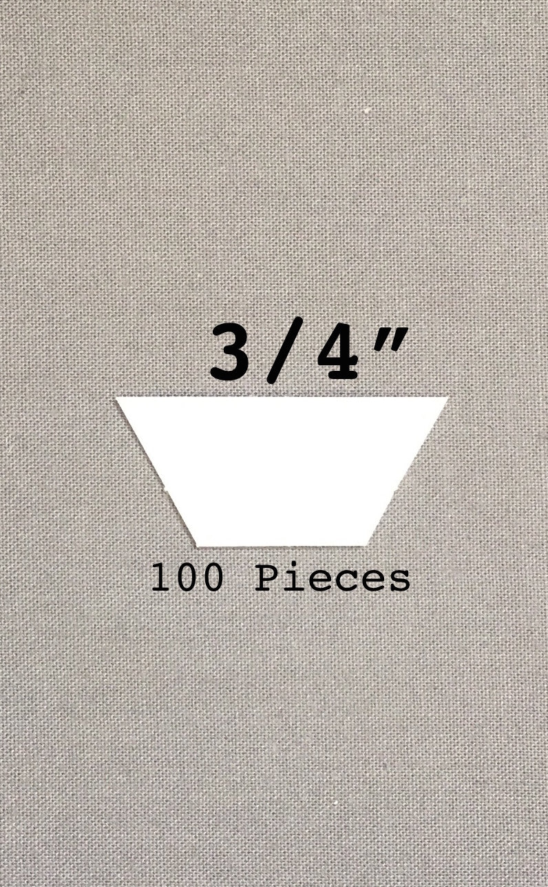 3/4-in Half Hexagon Paper Pieces 100 count