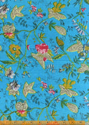 Hand Embroidered Kantha Floral Blue