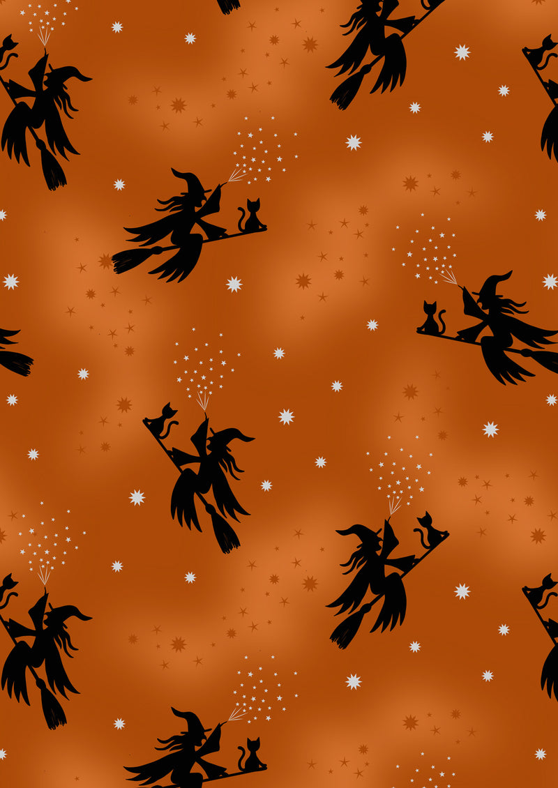 Flying Witches Orange with Silver Metallic