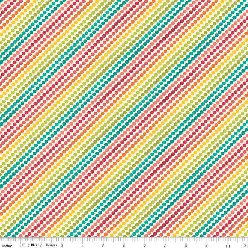 Rainbow Stripe Cream
