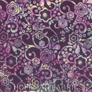 floral swirl eggplant batik