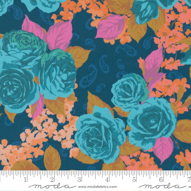 Paisley Rose 11880 13 Prussian Blue