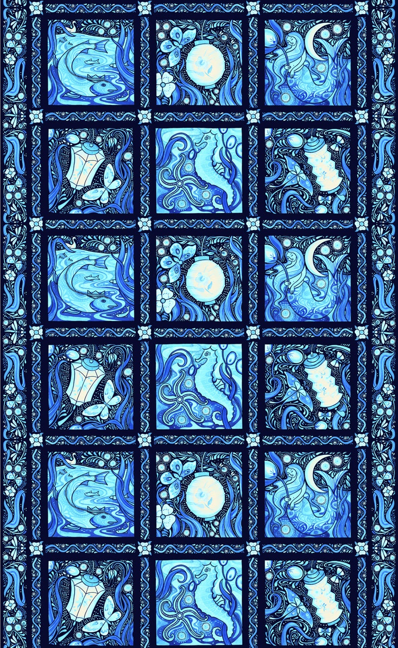 luminaria panel blue