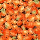 harvest bounty packed pumpkins brown