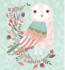 Forest Owl Light Teal Panel