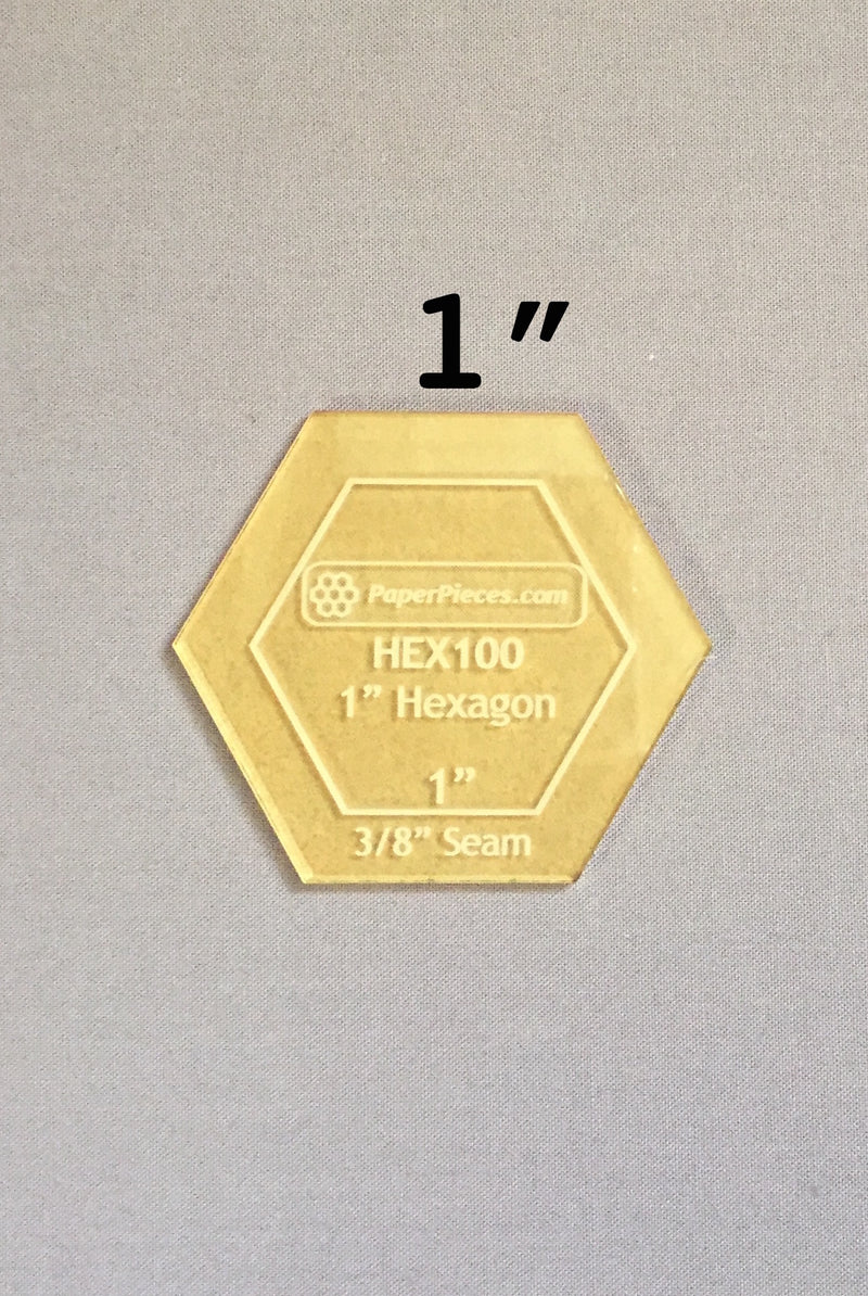 1-in Hexagon Acrylic Template