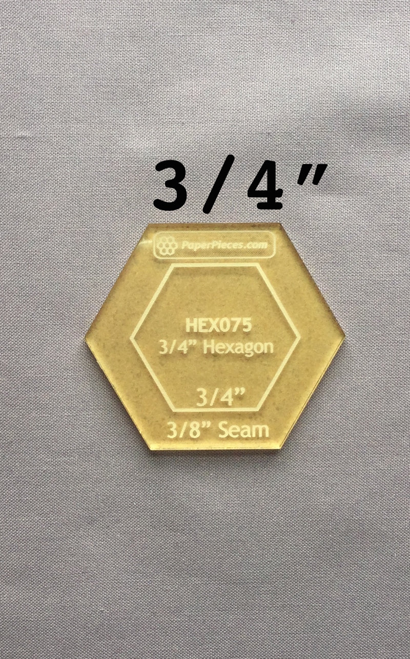 3/4-in Hexagon Acrylic Template