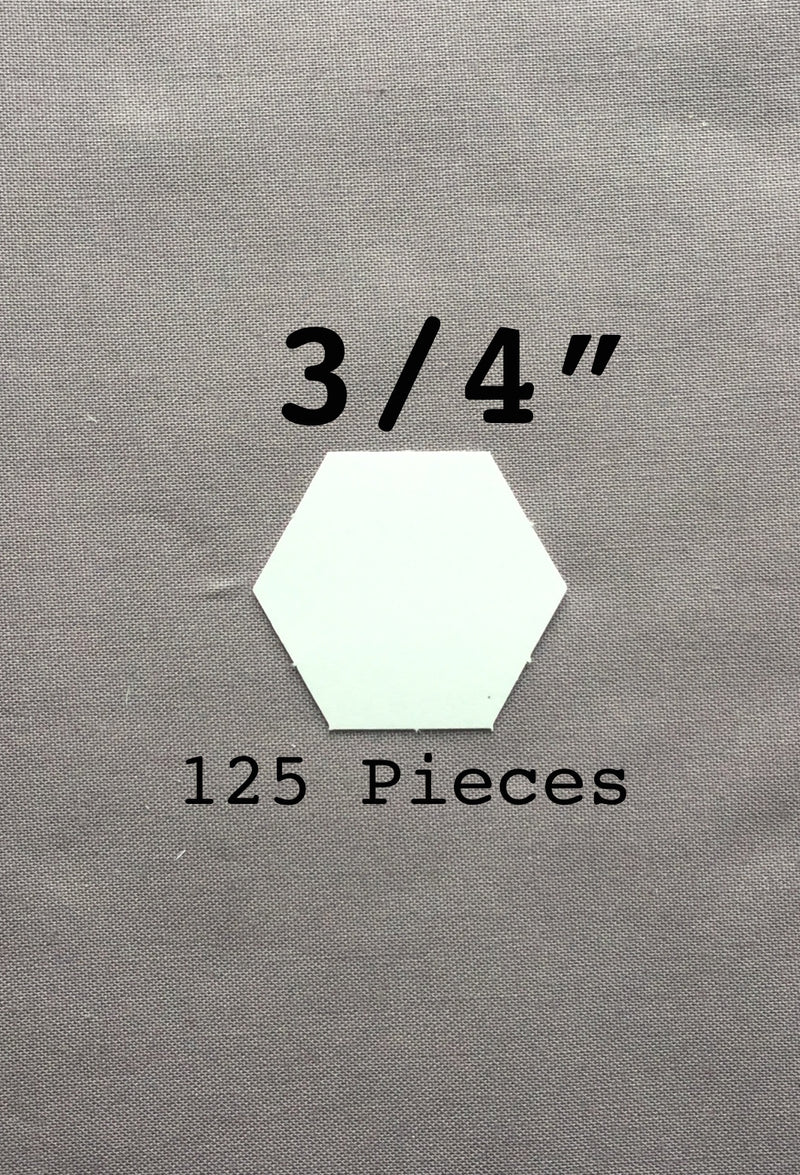 3/4 Hexagon Paper Pieces 125 Count