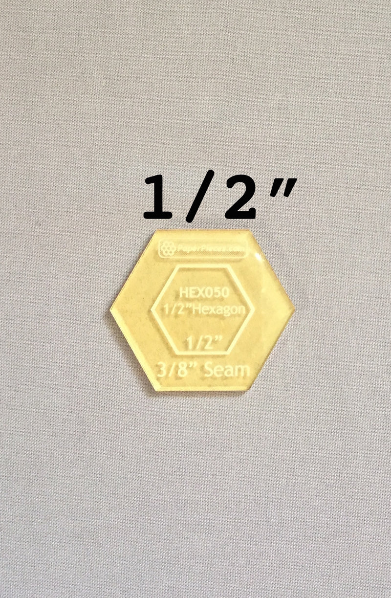 1/2-in Hexagon Acrylic Template