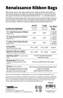 Renaissance Ribbon Bag Pattern