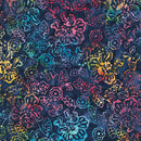 Tossed Flowers Navy Wideback