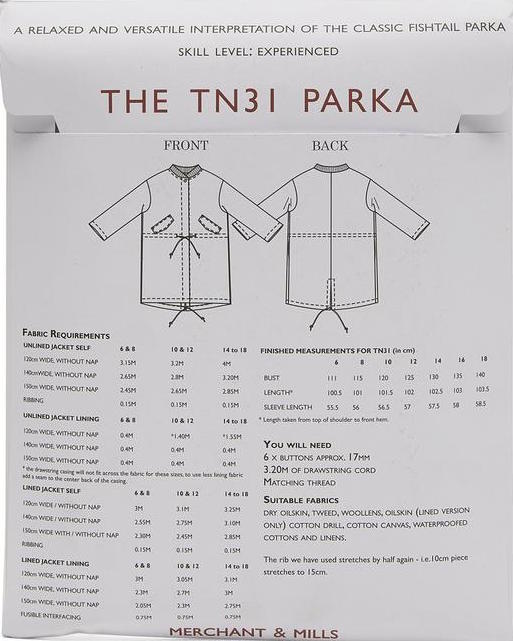 THe TN31 Parka Pattern