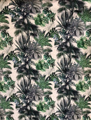 French Mowgli Blue/Green Velveteen