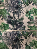 French Mowgli Blue/Green Velveteen