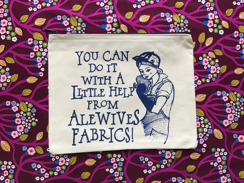 Alewives Fabrics <i>You Can Do It</i> Zippered Pouch