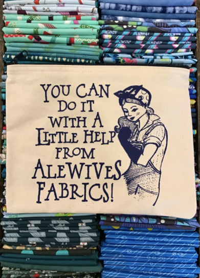 2019 Alewives Fabrics <i>You Can Do It</i> Zippered Pouch