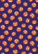 Haunted House Glow in the Dark Pumpkin Faces Purple