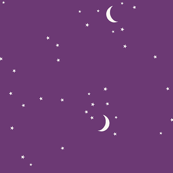 Moon and Stars Aubergine