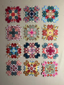 Lucy Sample Blocks: Raspberry Blossoms