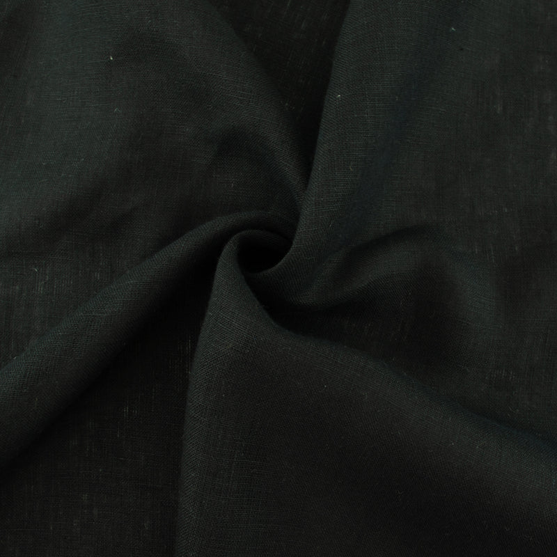 Organic Linen Solid Black