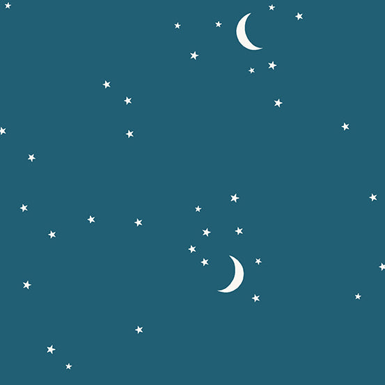 Moon and Stars Teal