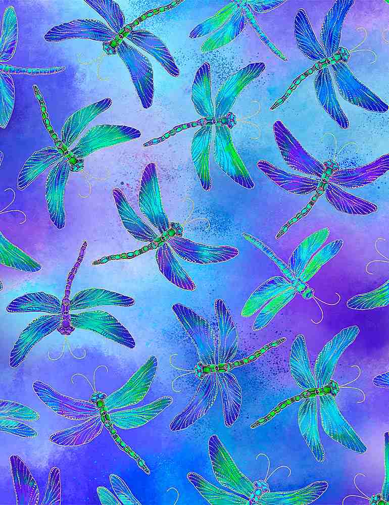 Dancing Dragonflies Iridescent Purple
